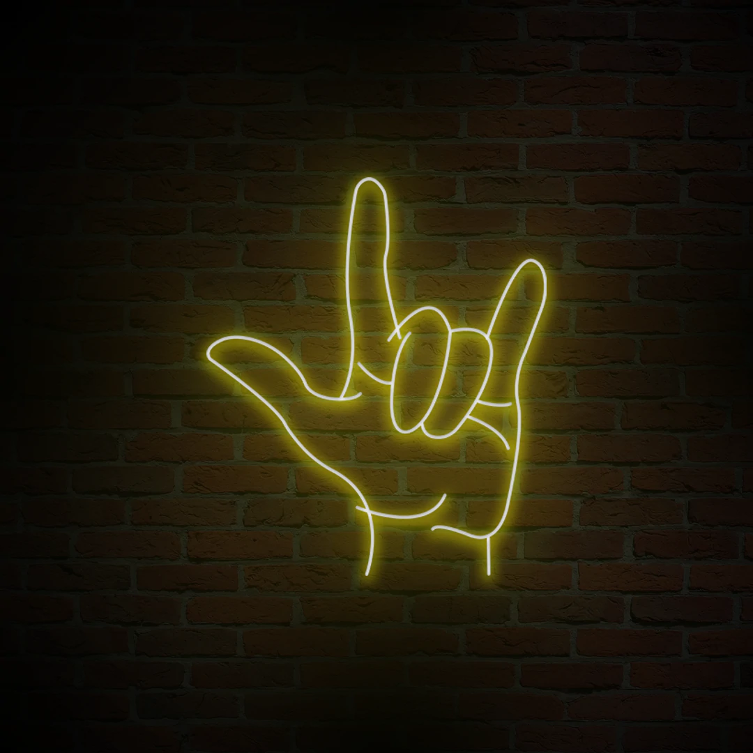 'ROCK HAND' NEON SIGN - NeonFerry