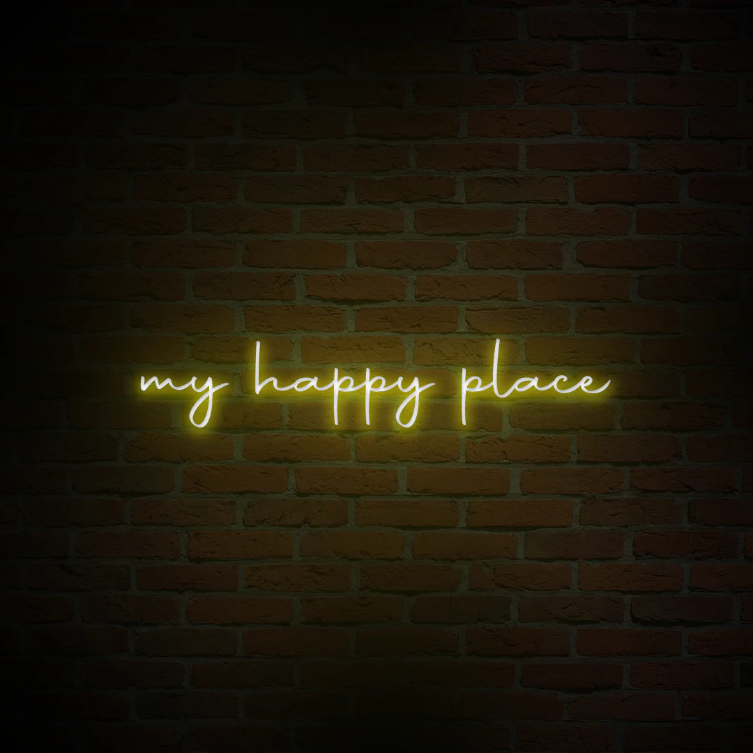 'MY HAPPY PLACE' NEON SIGN - NeonFerry