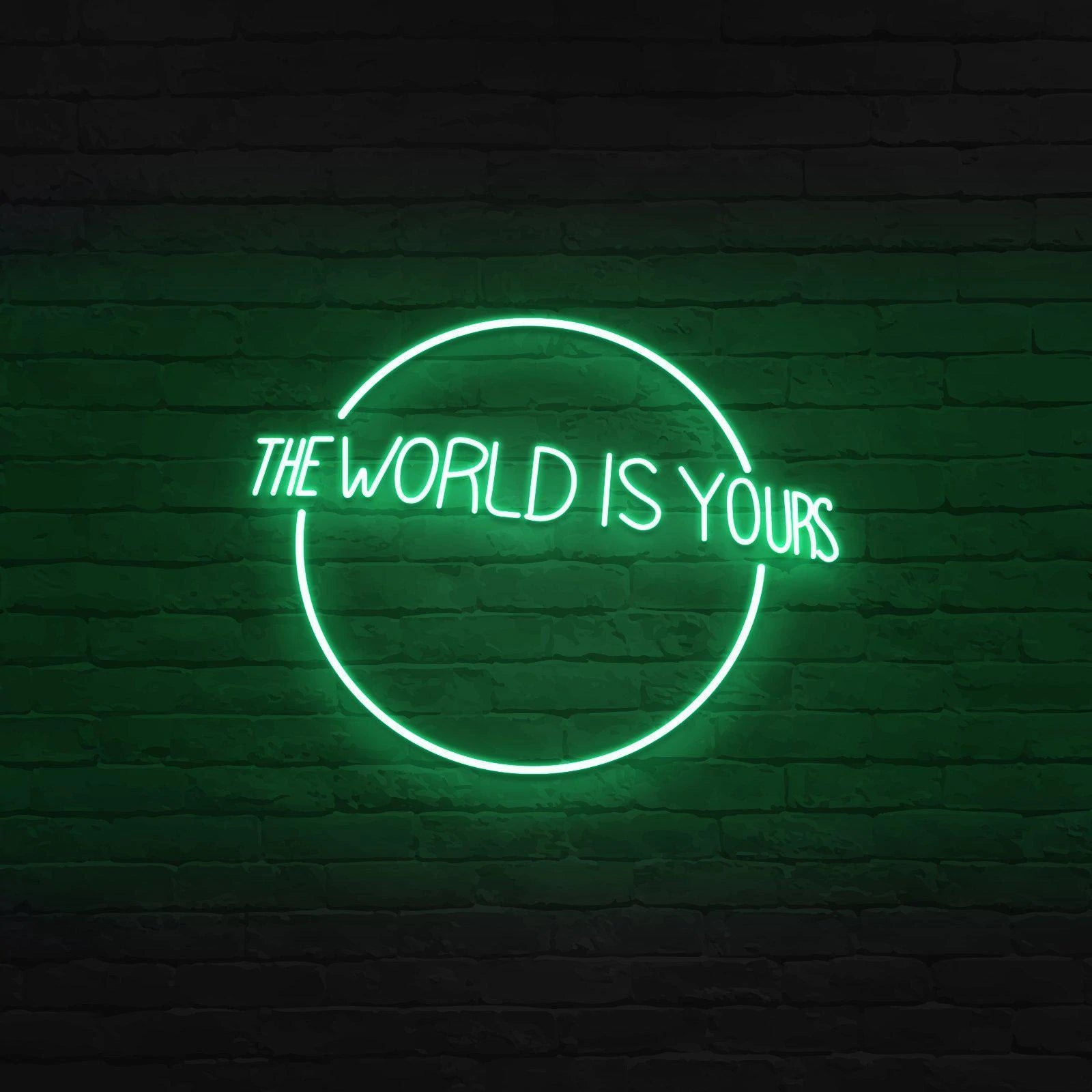 'THE WORLD IS YOURS' NEON SIGN - NeonFerry