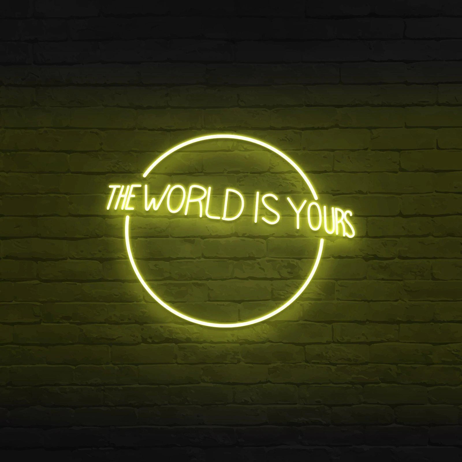 'THE WORLD IS YOURS' NEON SIGN - NeonFerry