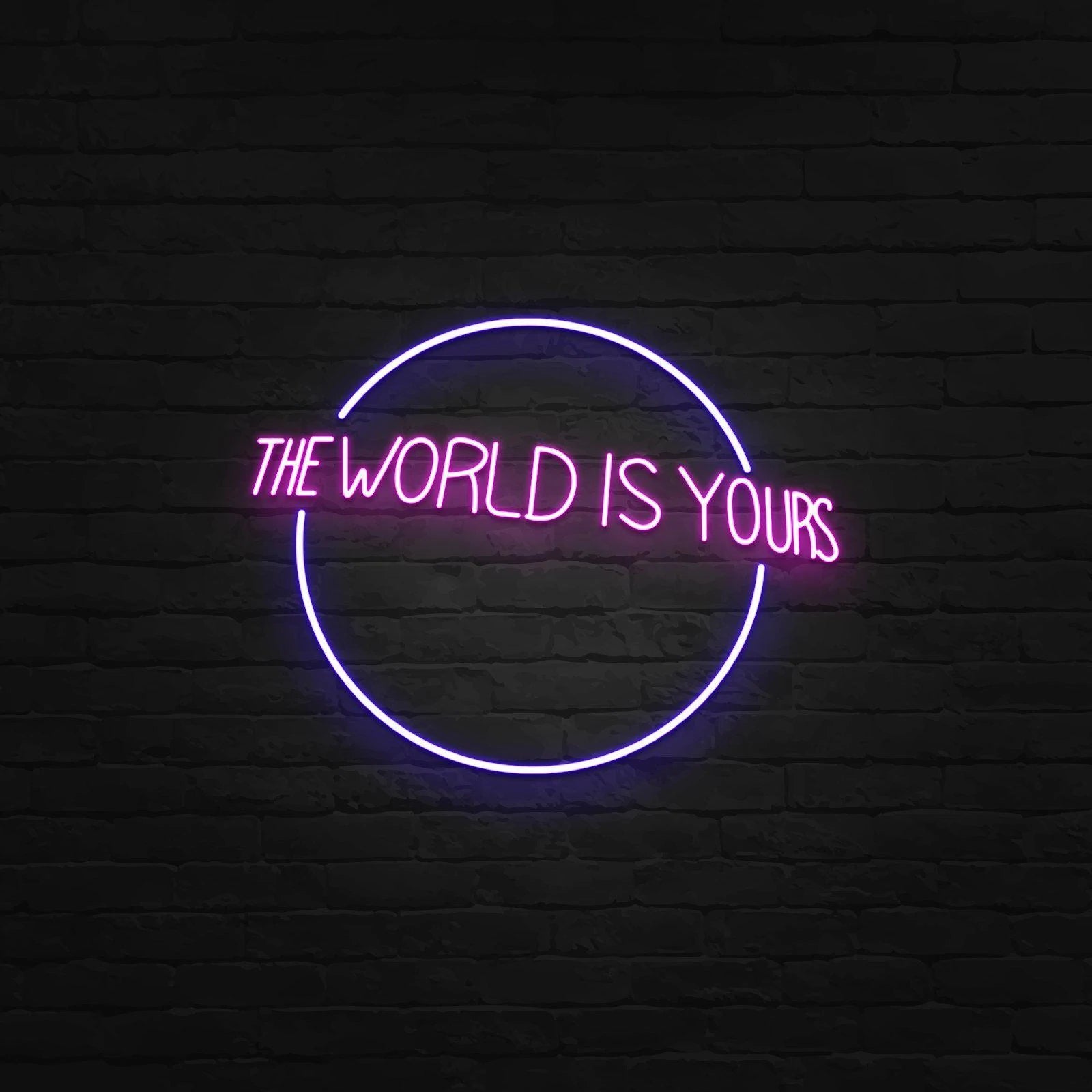 'THE WORLD IS YOURS' NEON SIGN - NeonFerry