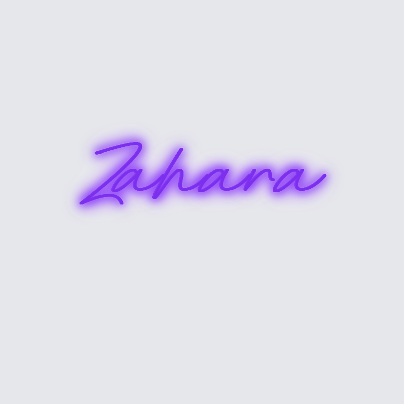 Custom neon sign - Zahara