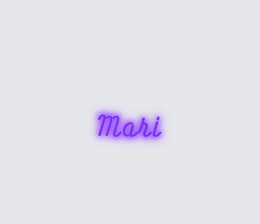 Custom neon sign - Mari
