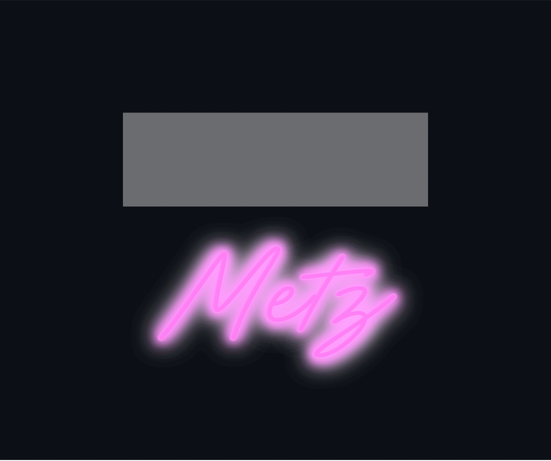 Custom neon sign - Metz