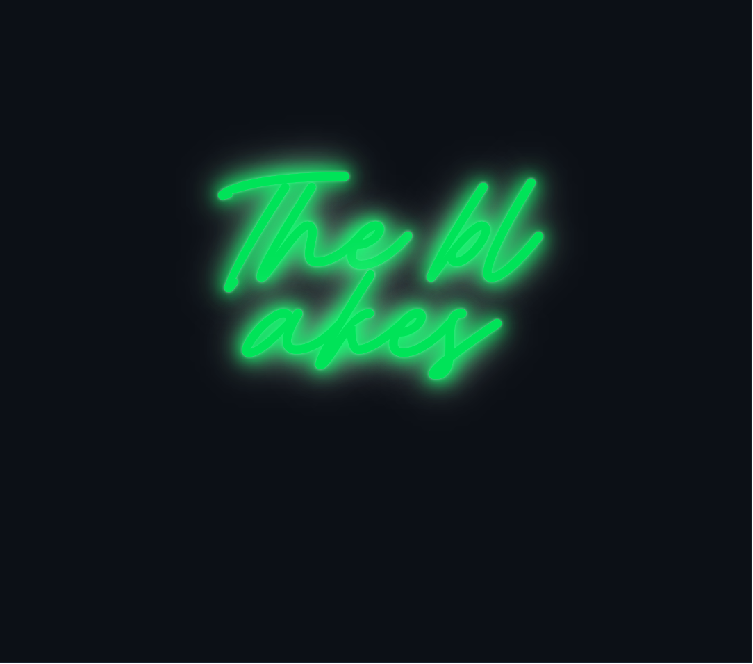 Custom neon sign - The blakes
