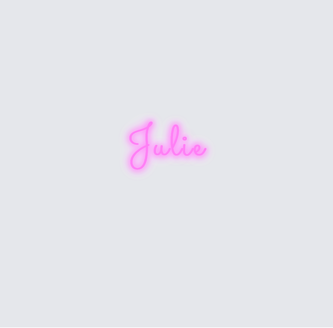 Custom neon sign - Julie