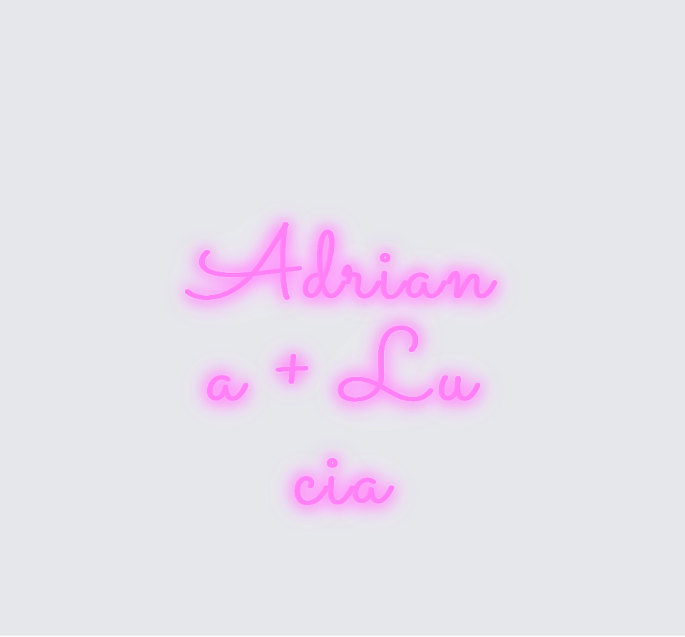 Custom neon sign - Adriana + Lucia
