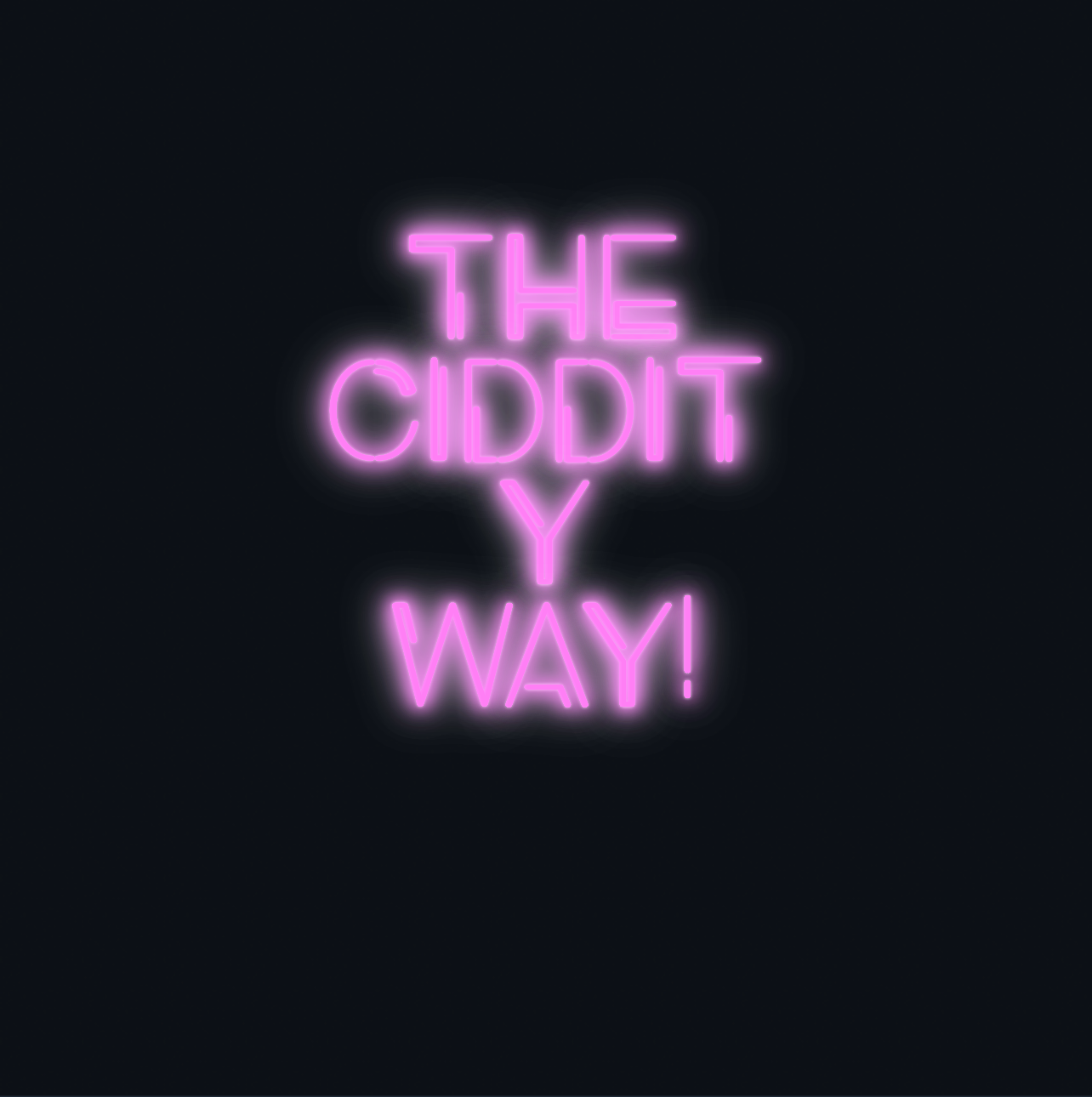 Custom neon sign - THE CIDDITY WAY!
