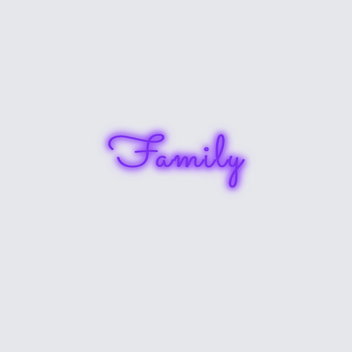 Custom neon sign - Family