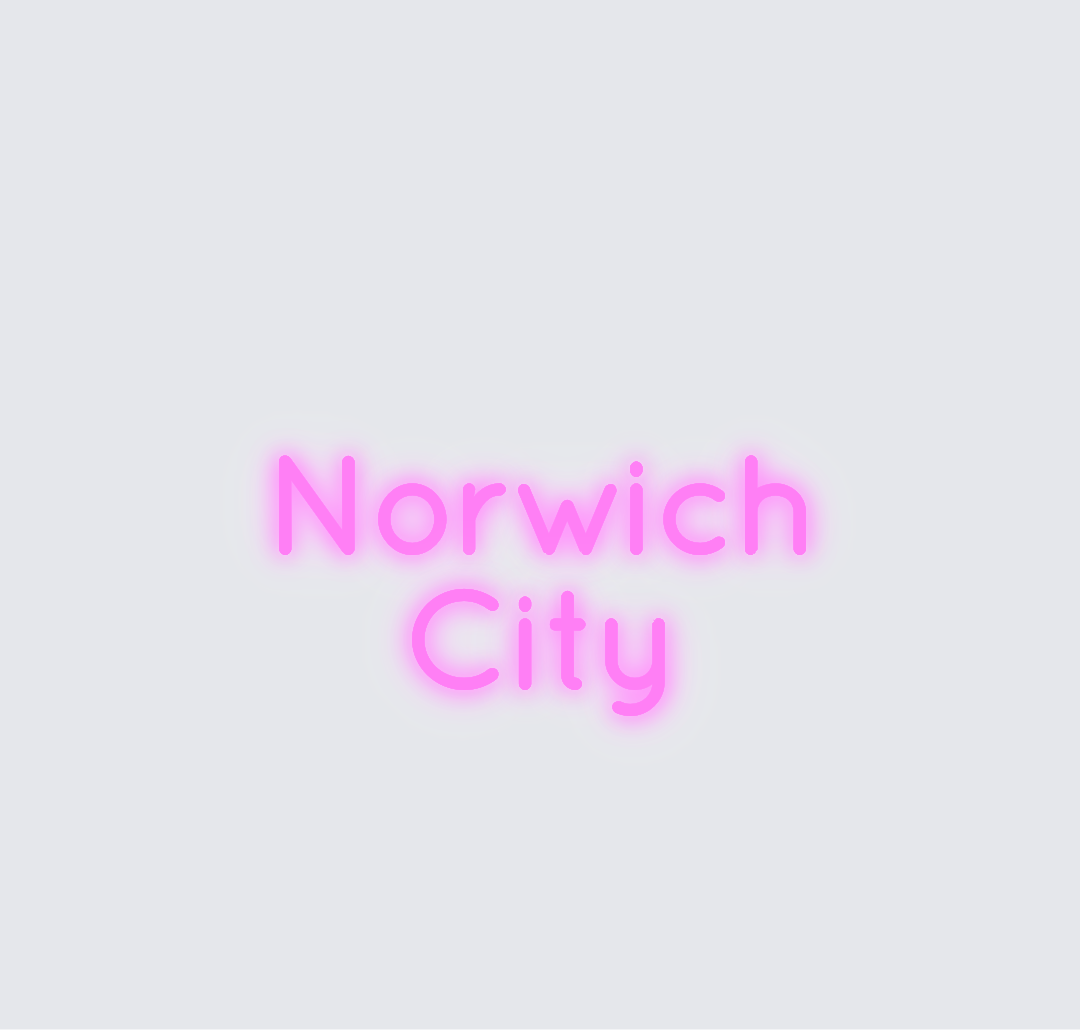 Custom neon sign - Norwich  City