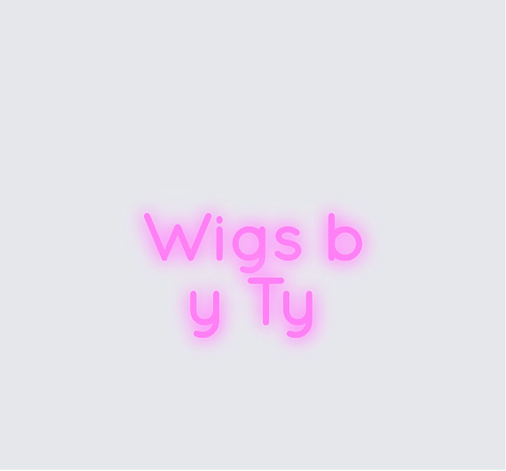 Custom neon sign - Wigs by Ty