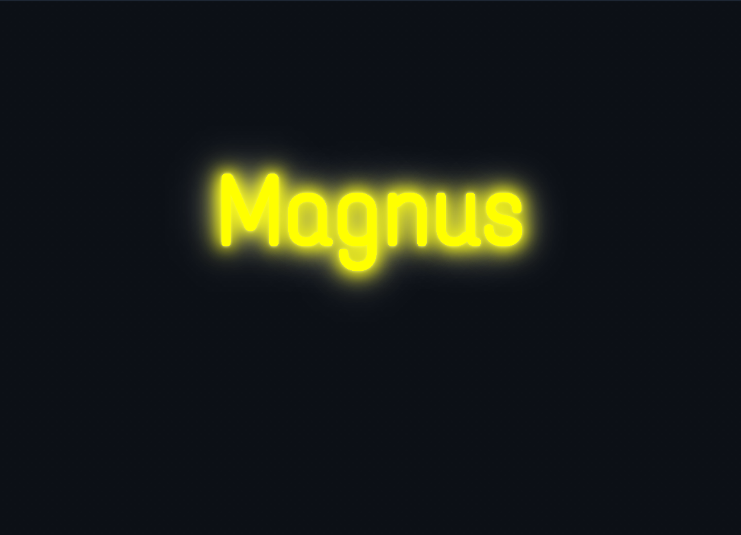 Custom neon sign - Magnus
