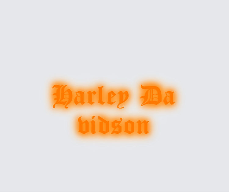 Custom neon sign - Harley Davidson