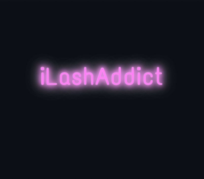 Custom neon sign - iLashAddict