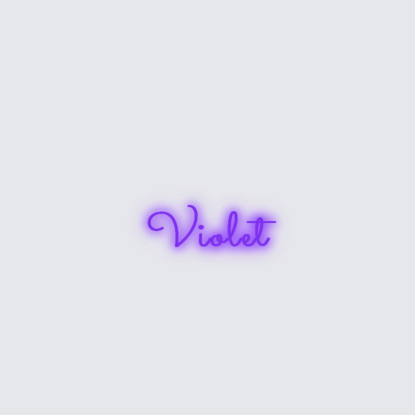 Custom neon sign - Violet