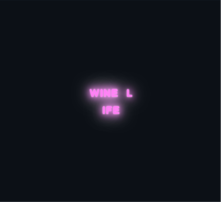 Custom neon sign - Wine Life