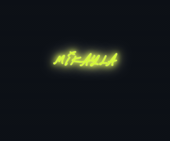 Custom neon sign - Mikayla