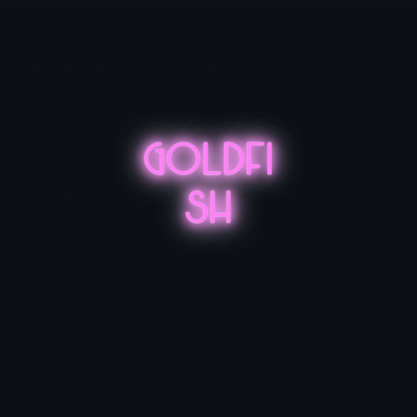 Custom neon sign - Goldfish
