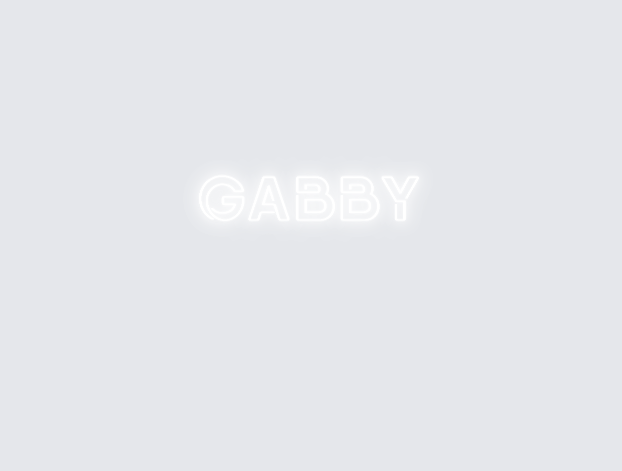 Custom neon sign - Gabby