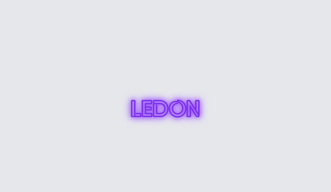 Custom neon sign - Ledon