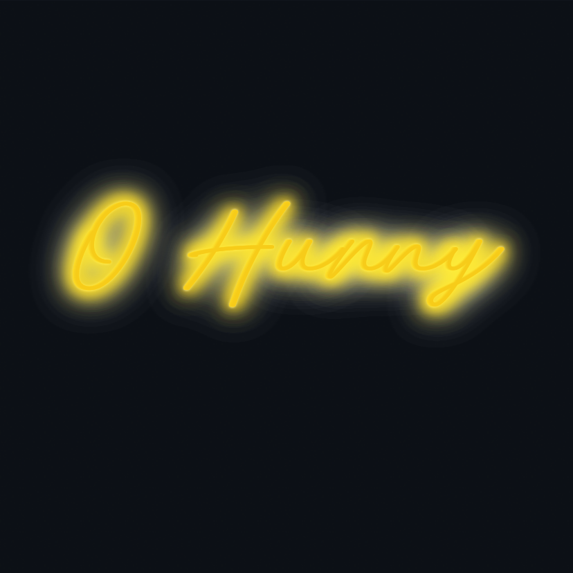 Custom neon sign - O Hunny