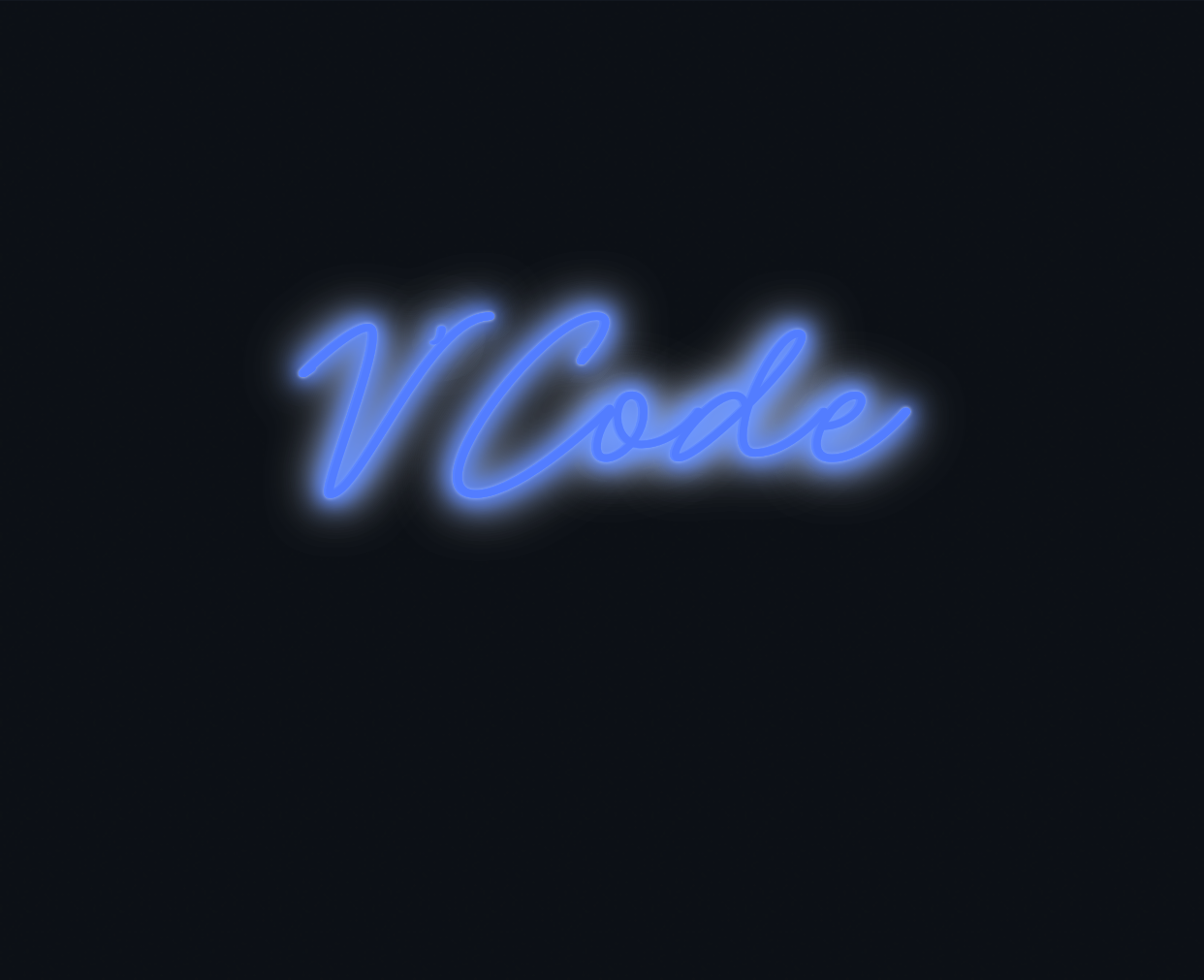 Custom neon sign - V’Code