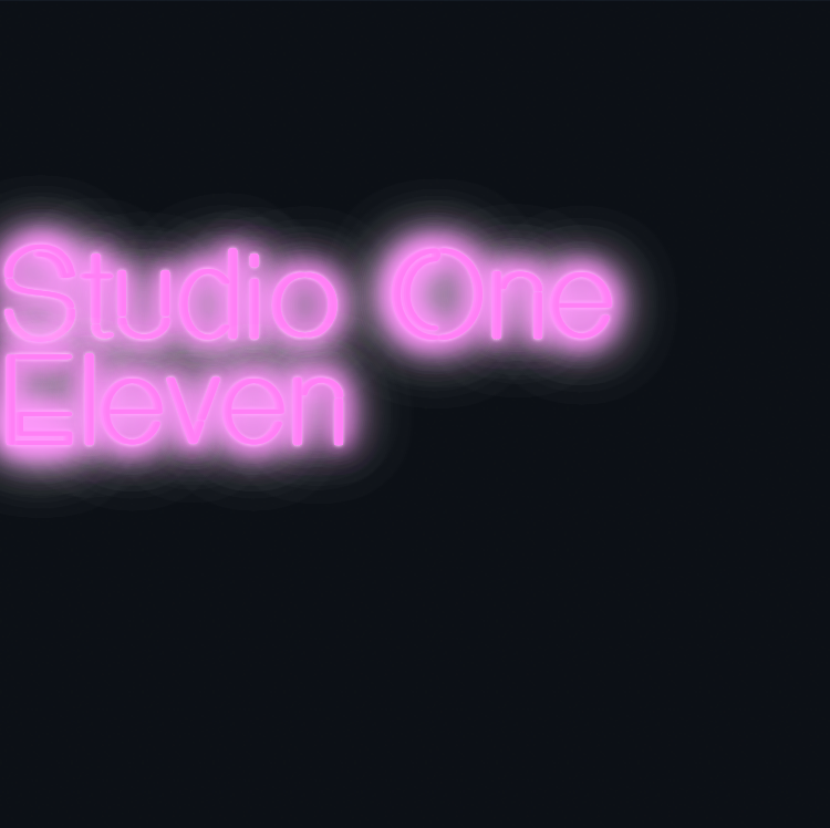 Custom neon sign - Studio One Eleven