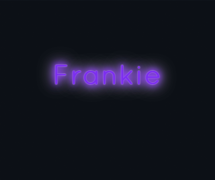 Custom neon sign - Frankie