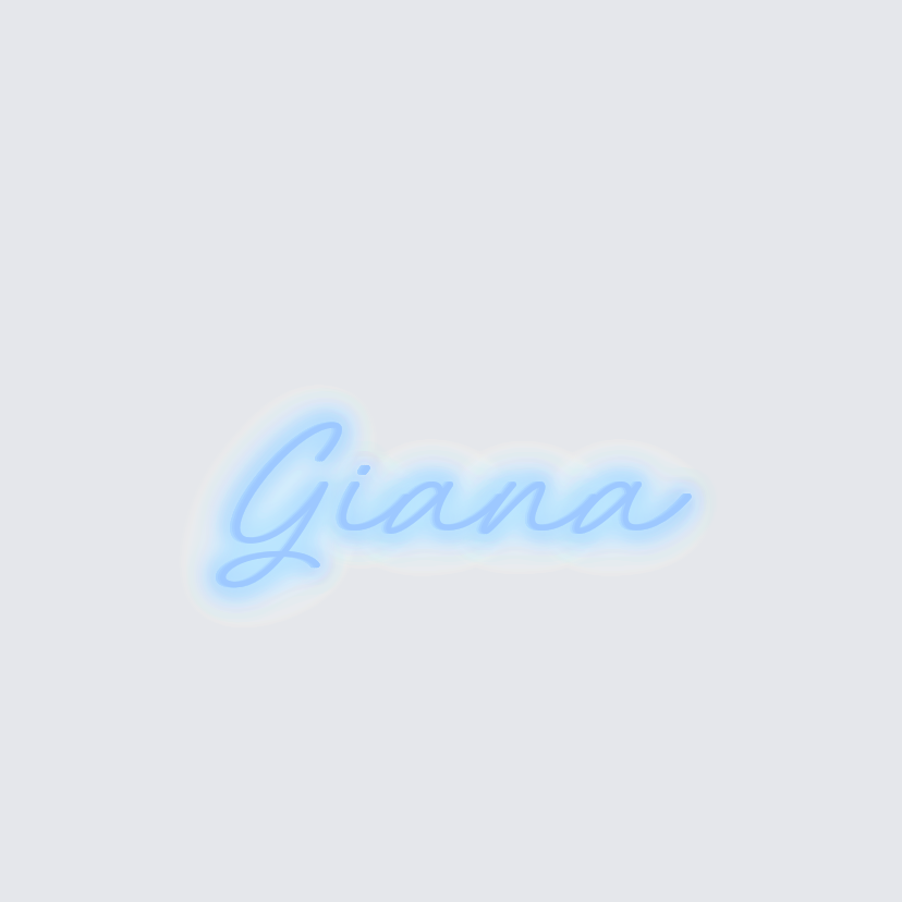 Custom neon sign - Giana