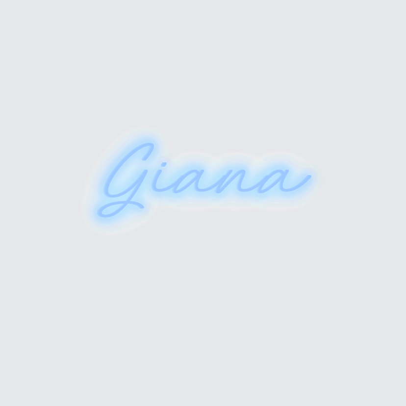 Custom neon sign - Giana