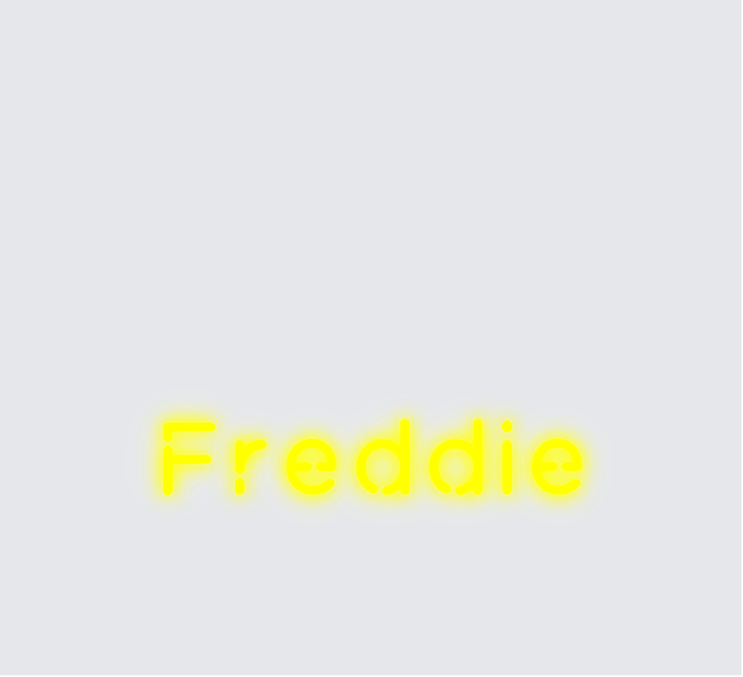 Custom neon sign - Freddie