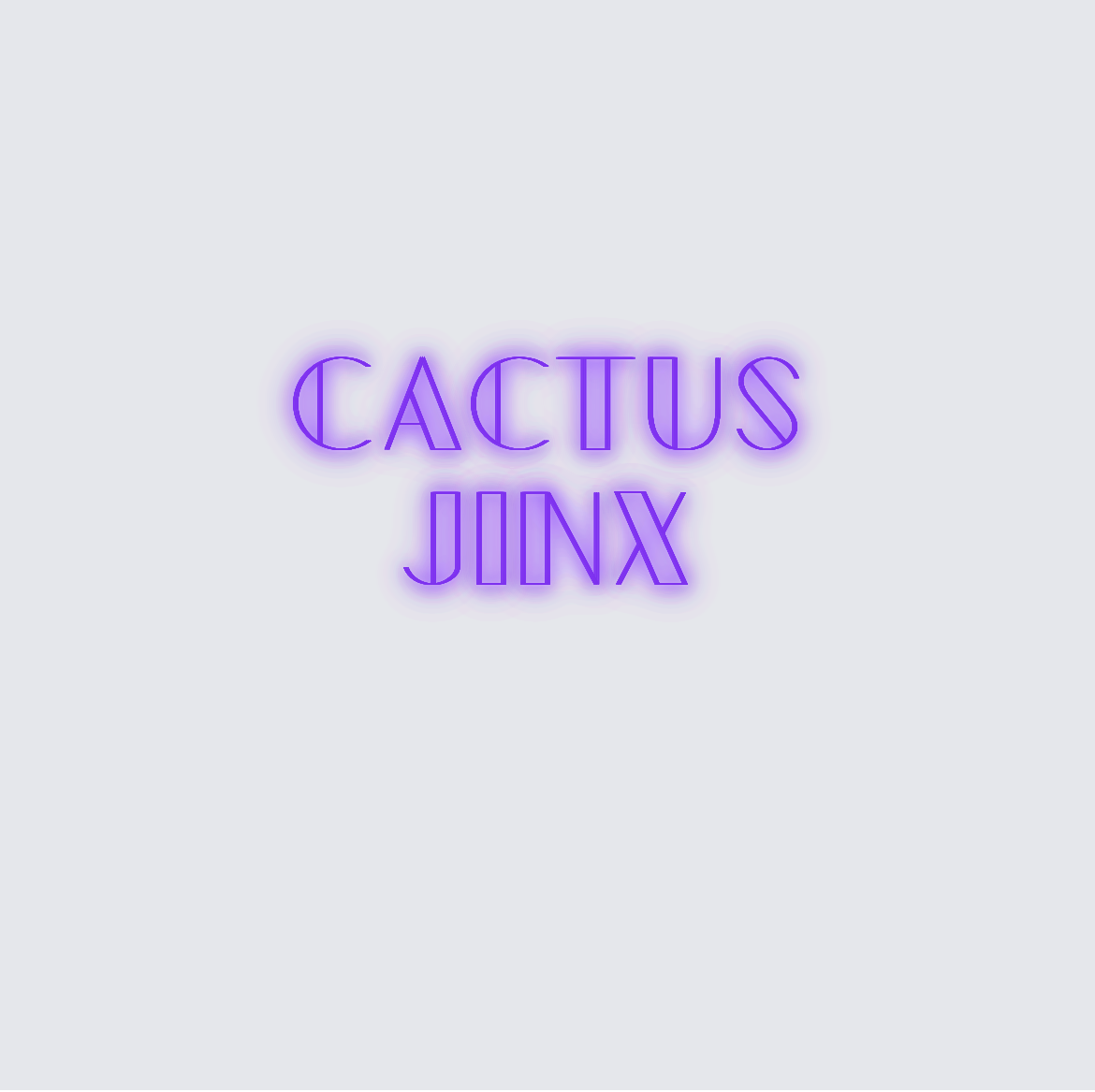 Custom neon sign - CactusJinx