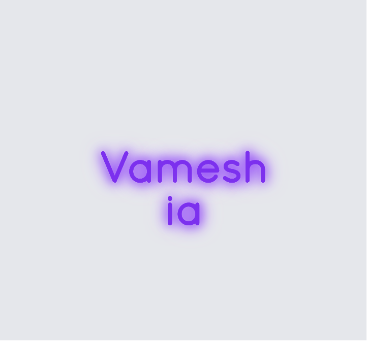 Custom neon sign - Vameshia
