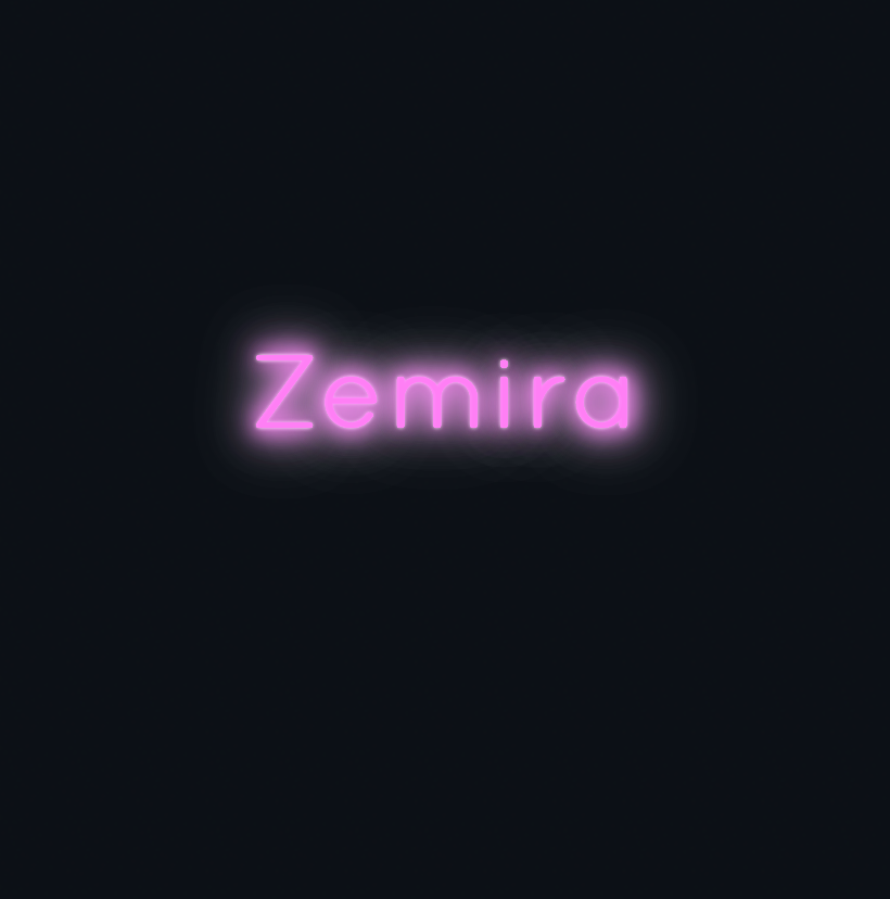 Custom neon sign - Zemira