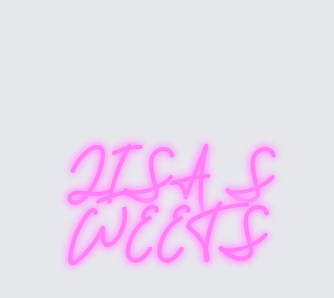Custom neon sign - LISA SWEETS