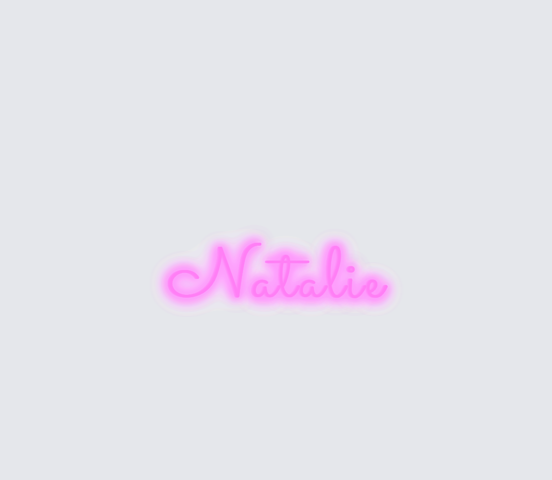 Custom neon sign - Natalie