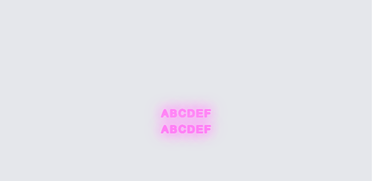 Custom neon sign - abcdef abcdef