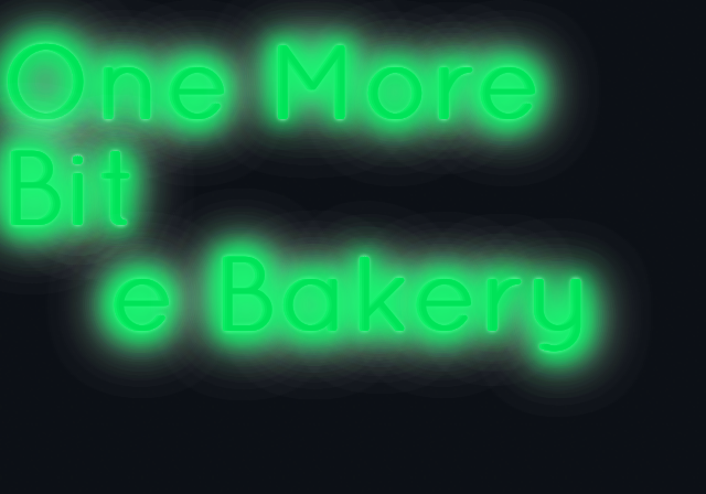 Custom neon sign - One More Bite Bakery