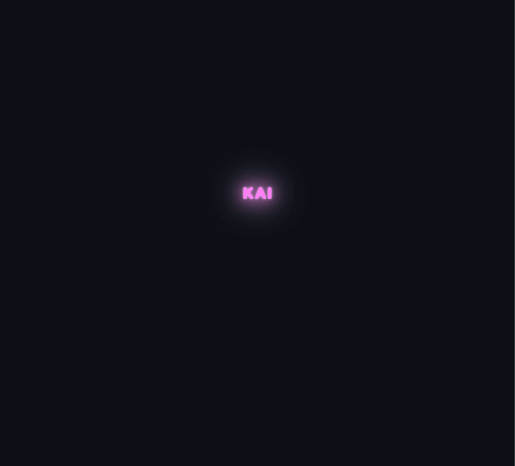 Custom neon sign - Kai
