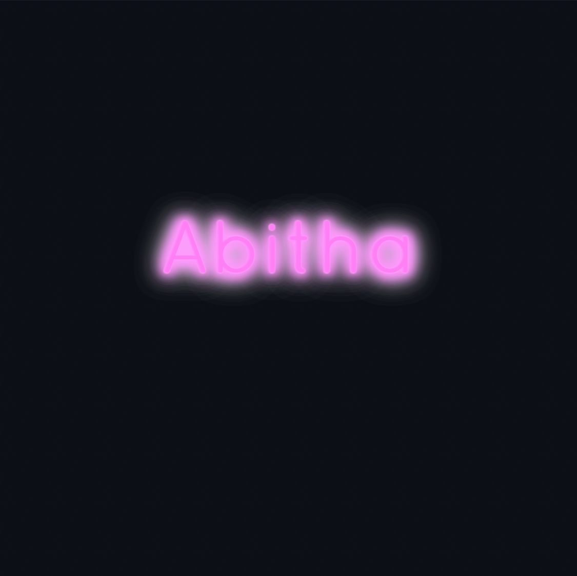 Custom neon sign - Abitha