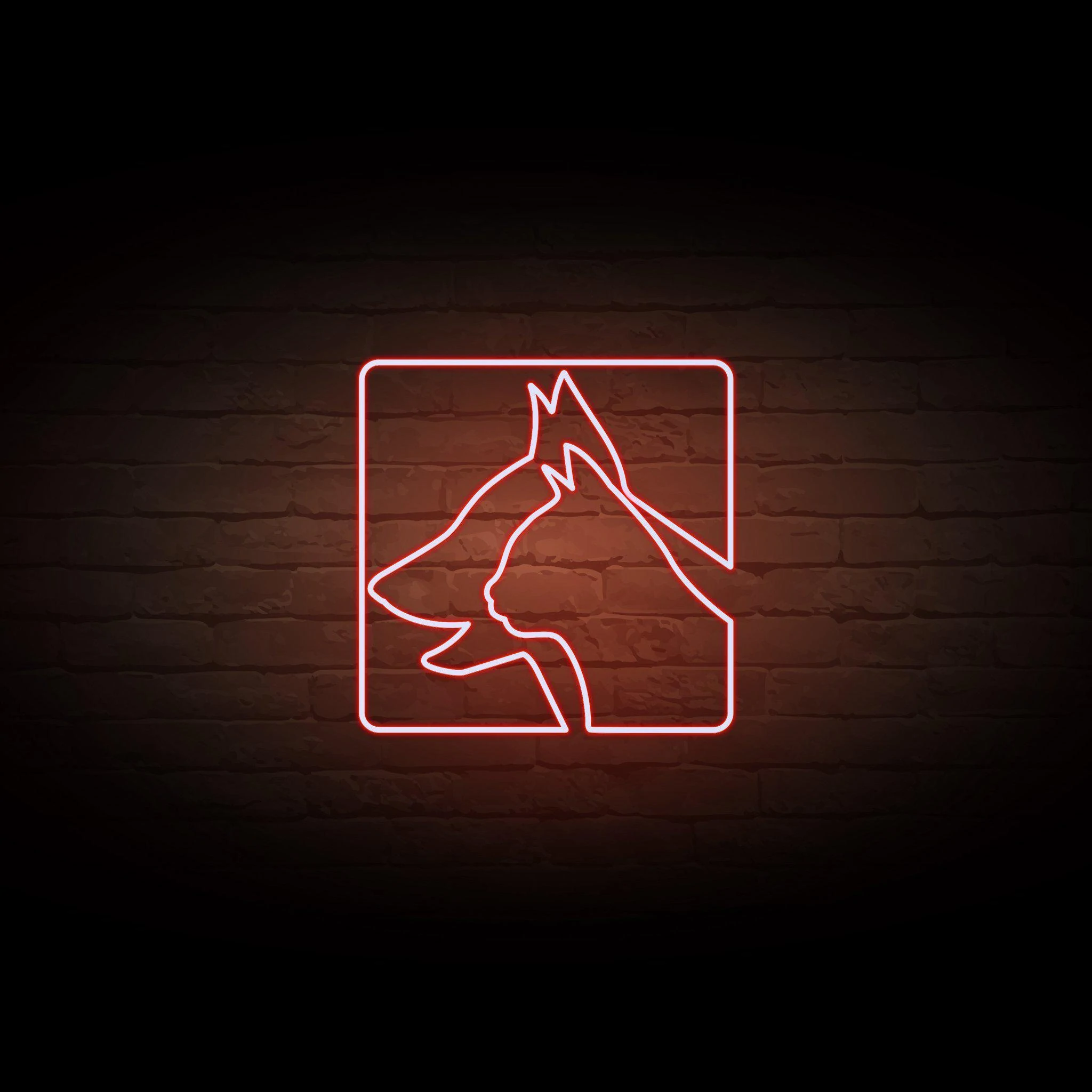'DOG AND CAT OUTLINE' NEON SIGN