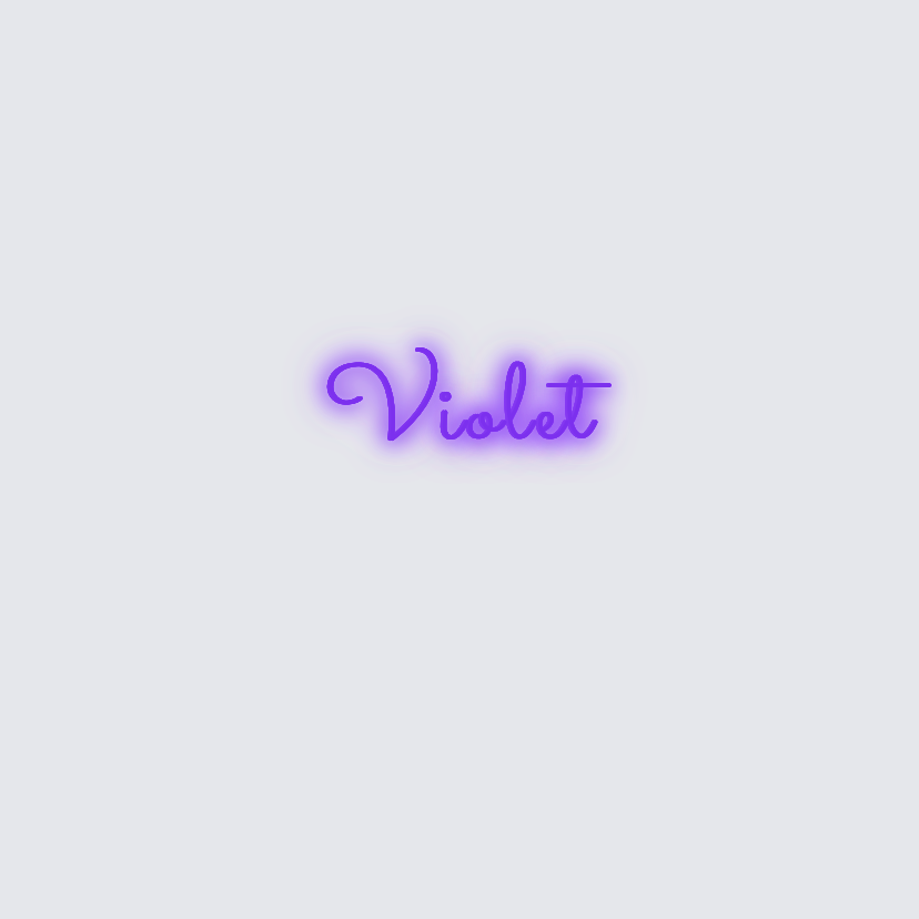 Custom neon sign - Violet
