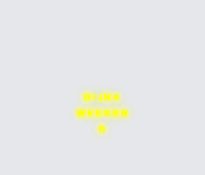 Custom neon sign - Bijna weekend