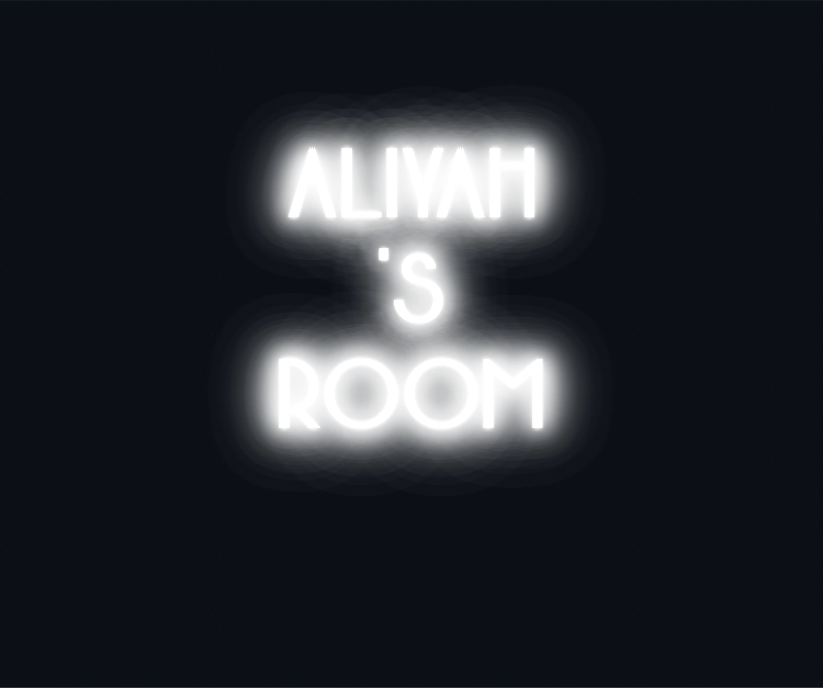 Custom neon sign - ALIYAH’S  ROOM