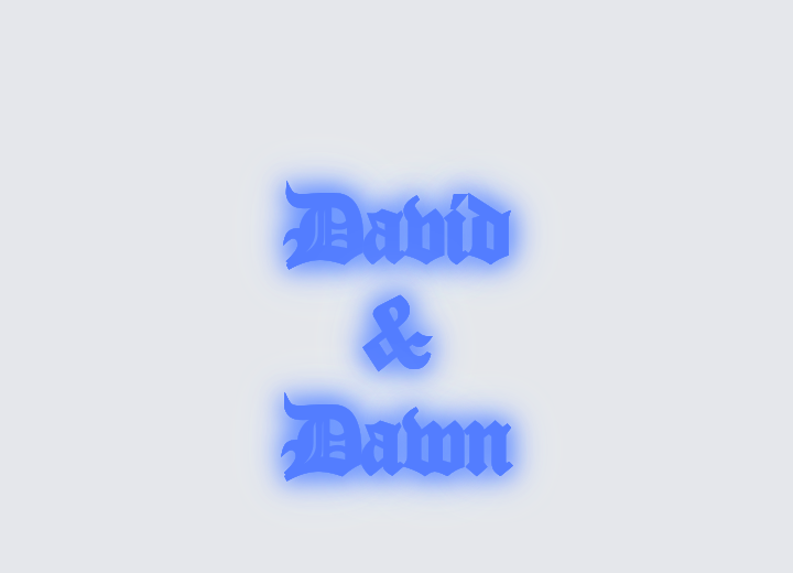 Custom neon sign - David & Dawn