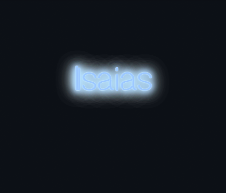 Custom neon sign - Isaias