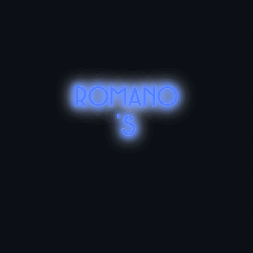 Custom neon sign - Romano’s