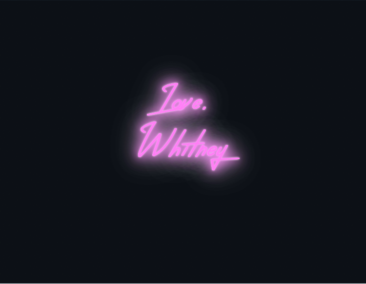 Custom neon sign - Love,  Whitney