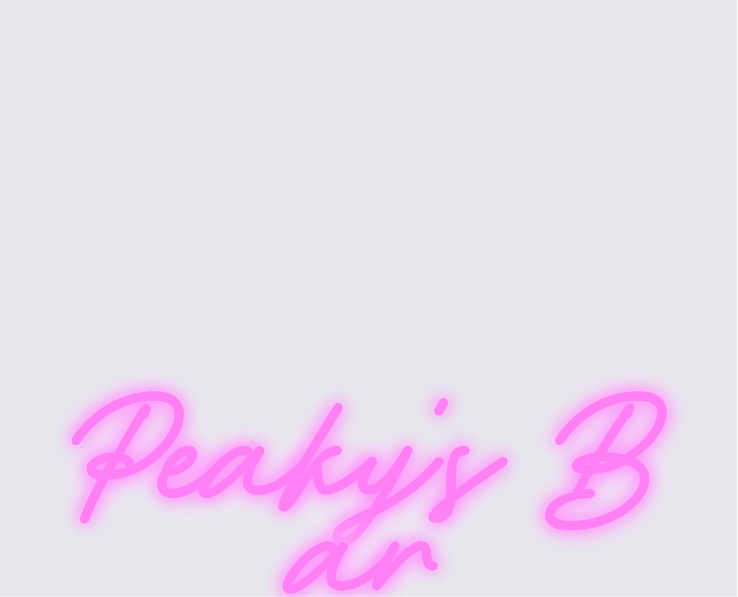 Custom neon sign - Peaky's Bar