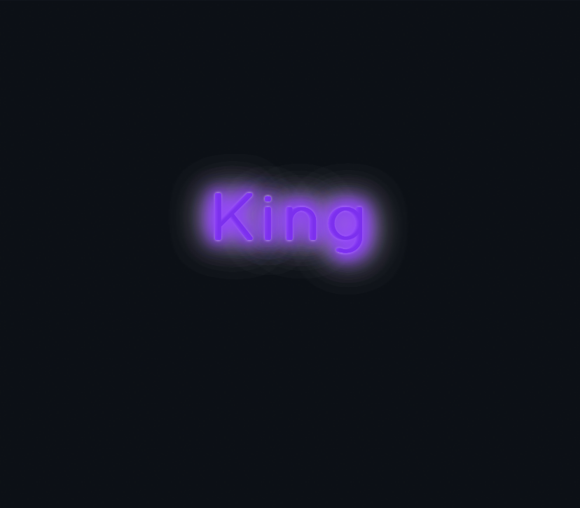 Custom neon sign - King